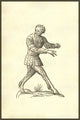Hippopotamus woodcut print from Monstrorum Historia by Ulisse Aldrovandi