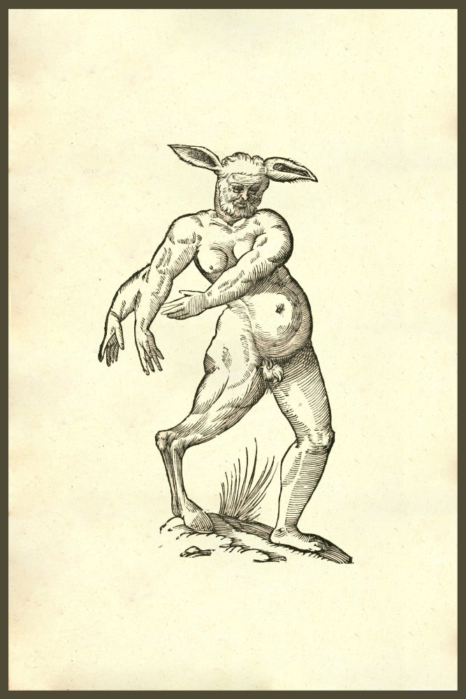 Centauri Woodcut Art Print from Monstrorum Historia by Ulisse Aldrovandi.