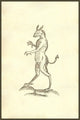 Monstrum Capite Afinio poster print by Ulisse Aldrovandi, depicting a hybrid creature.