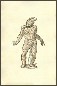 Infans Cornutus Ore Patulo Poster Print by Ulisse Aldrovandi