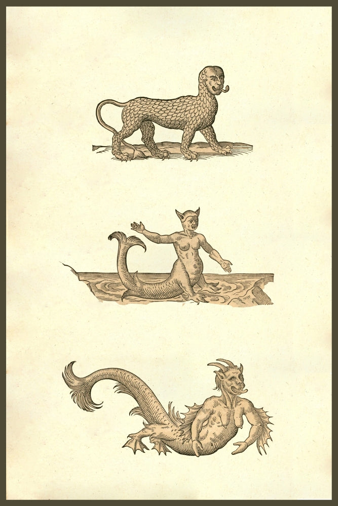 Monsters! Poster Print from Ulisse Aldrovandi's Monstrorum Historia