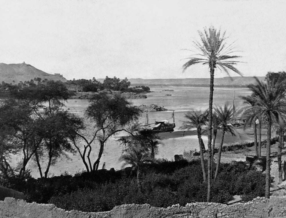 Aerial View of Aswan Area on the Nile River Poster Print by Francis Firth