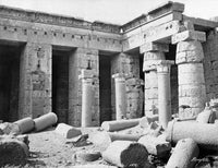 Gallery in Second Court of Thutmose I at Medinet Habu Poster Print by Felix Bonfils