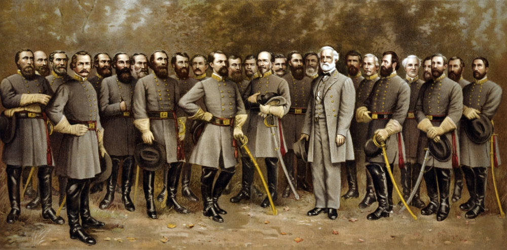 General Robert E. Lee and Generals group portrait poster print by William B. Matthews.