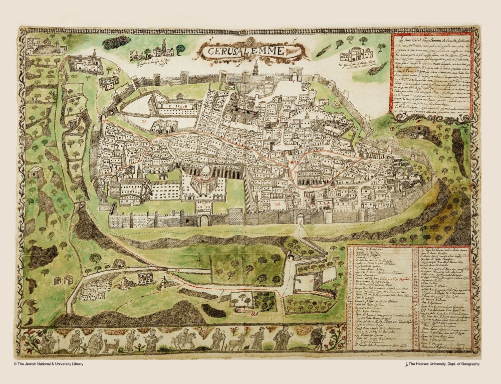 Manuscript Poster Print by Drawn by an Italian Monk, showcasing intricate manuscript details.