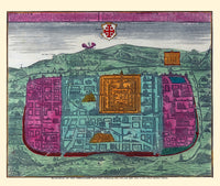 An Imaginary Plan, Drawn After Adrichomius Poster Print by Mattheus Seutter