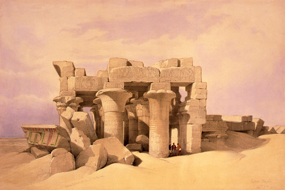 Kom Ombo Poster Print by David Roberts showcasing the iconic temple design.
