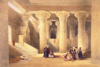 Temple at Esneh fine art print by David Roberts capturing ancient architecture.