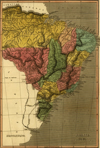 Brazil - 1871 Art Print by Colton & Co. on premium paper.