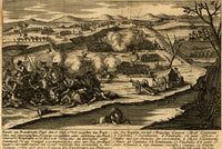 Bataille am Brandywyne Fluss d. 11 Sept. 1777 Etching Poster Print by Johann Martin Will