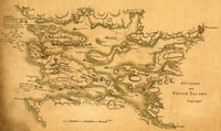 Attacks upon Rhode Island, August 1778 historical poster print