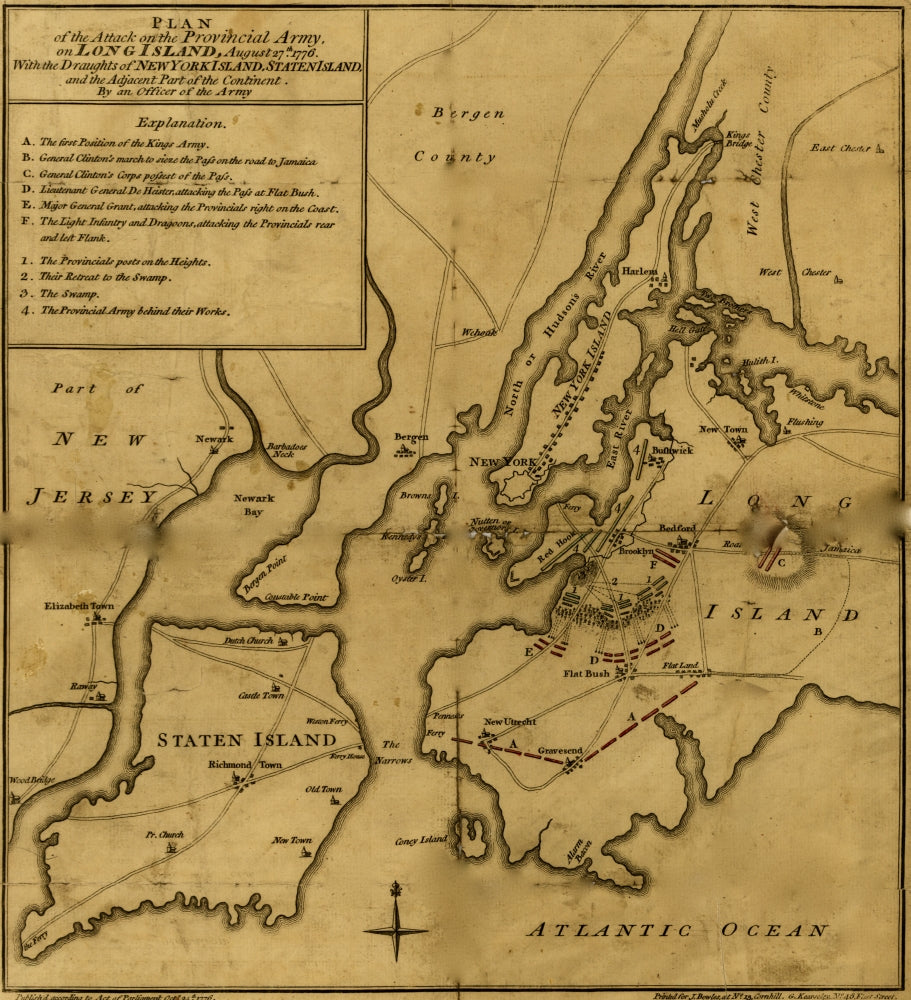 Attack of the Provincial Army in Long Island, 1776 Poster Print