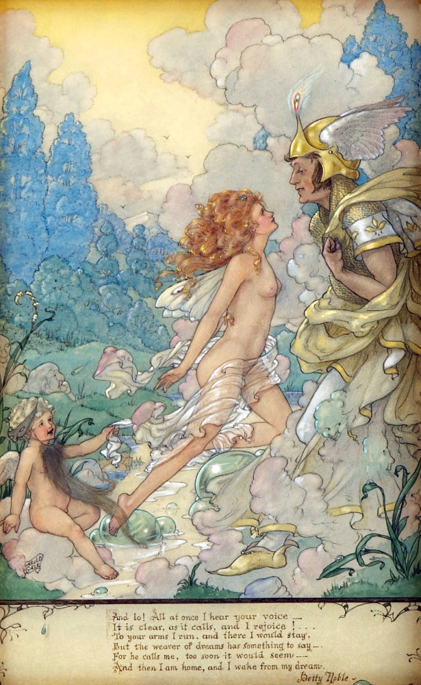 Fairy Tale Illustration Poster Print by Harold Gaze, colorful artwork.