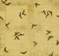 Bees Over Spider Web Wallpaper Fragment Poster Print by Candace Wheeler
