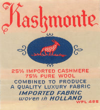 1930's Vintage Clothing Label Poster Print showcasing vintage fashion