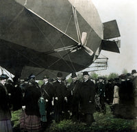 First Zeppelin Flight with a Rudder Poster Print showcasing historic aviation moment.