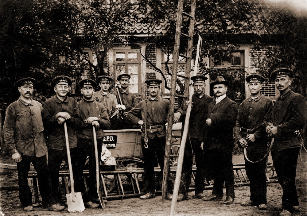 Installation of Telegraph Lines Poster Print showcasing vintage communication technology.