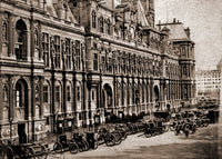 Hotel de Ville Paris City Hall Poster Print showcasing architectural beauty.
