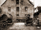 German Cooperage Yard Poster Print showcasing traditional craftsmanship