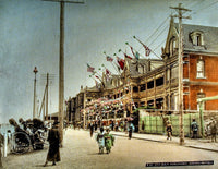 4th of July in Yokohama Japan Poster Print showcasing vibrant colors and festive themes.