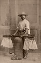 Mexican Candle Merchant Poster Print showcasing traditional culture.