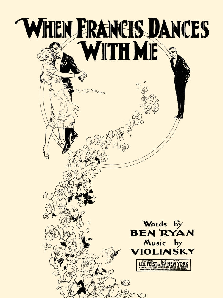 When Francis Dances With Me sheet music cover poster print