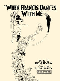 When Francis Dances With Me sheet music cover poster print