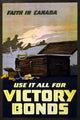 Faith in Canada Victory Bonds Poster showing a treasure chest and soldiers.