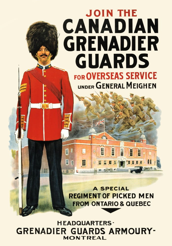 Grenadier Guard poster print featuring soldiers in battle