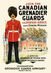 Grenadier Guard poster print featuring soldiers in battle