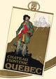 1937 poster print of the Hotel Chateau Frontenac menu cover in Quebec, Canada.
