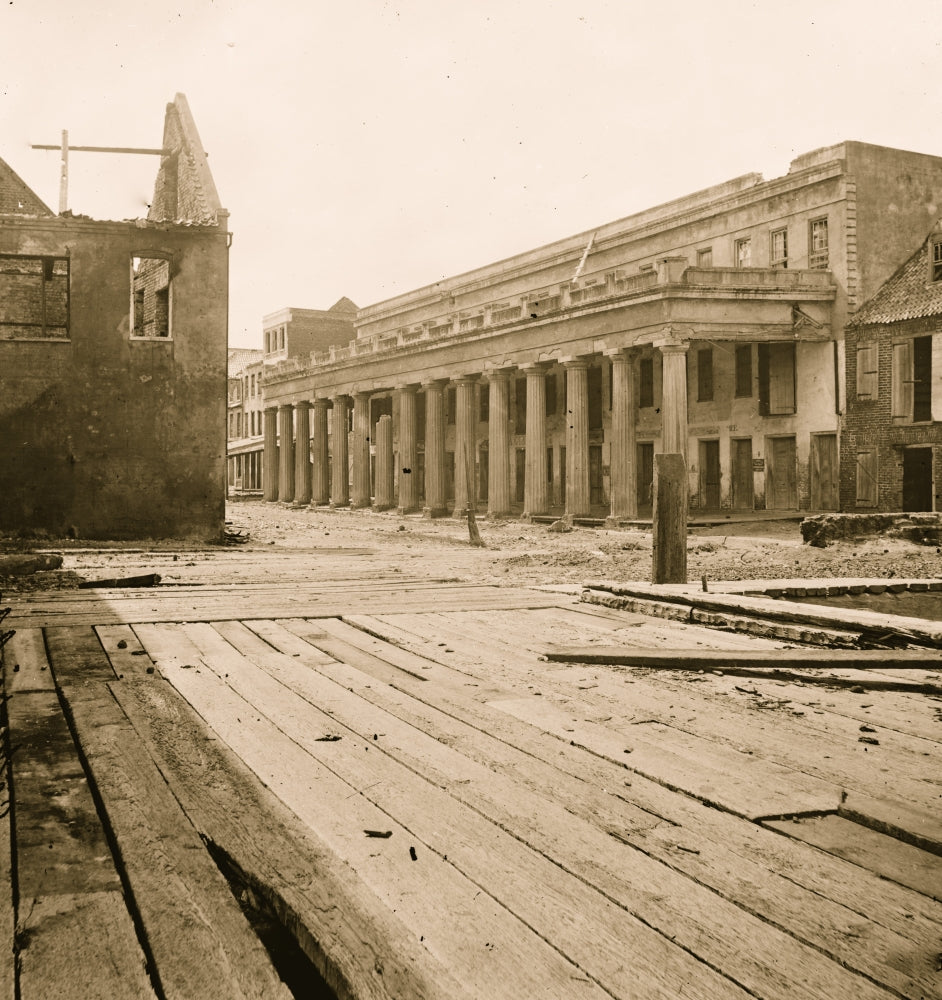 Charleston Vendue Range Poster Print showcasing historic warehouse district