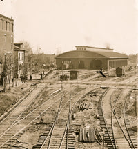 Atlanta Georgia Railroad Depot Poster Print showcasing vintage architecture.