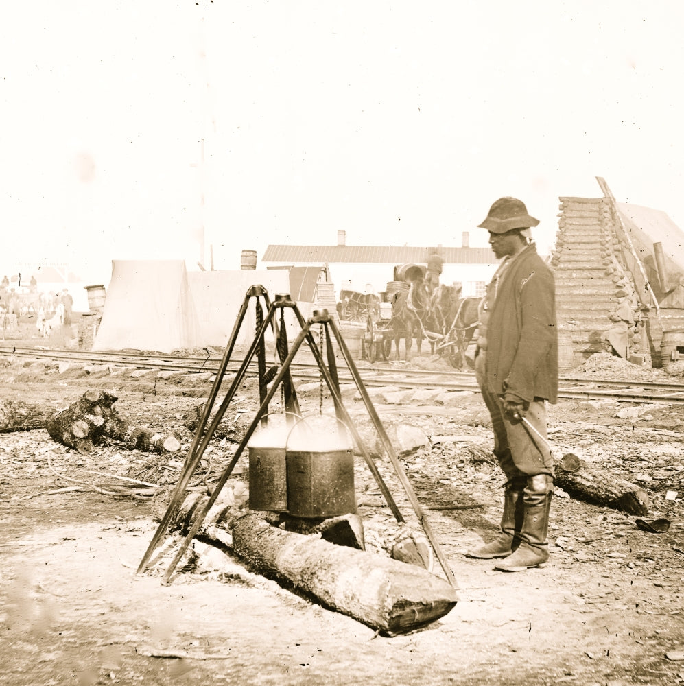African American Army Cook at Work Poster Print