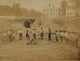 Railroad construction workers straightening track poster print