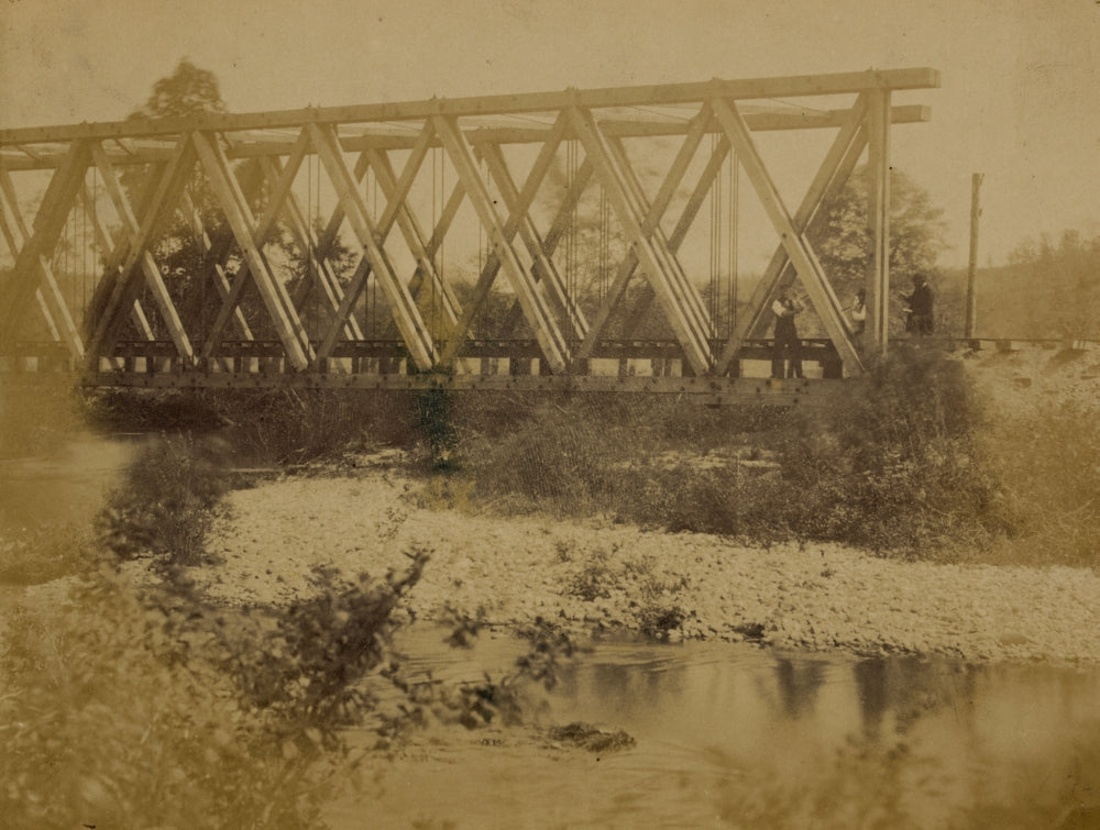 Railroad Trestle Bridge Poster Print showcasing detailed artwork.
