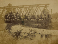 Railroad Trestle Bridge Poster Print showcasing detailed artwork.