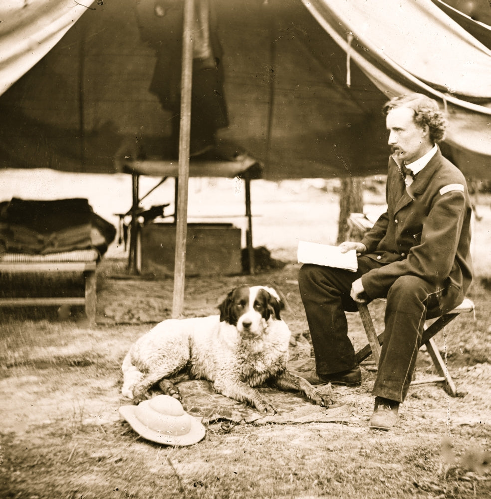 Lt. George A. Custer with dog poster print showcasing historical imagery.