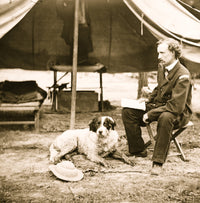 Lt. George A. Custer with dog poster print showcasing historical imagery.