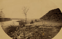 Two Men on a Bank Above the Potomac River Poster Print