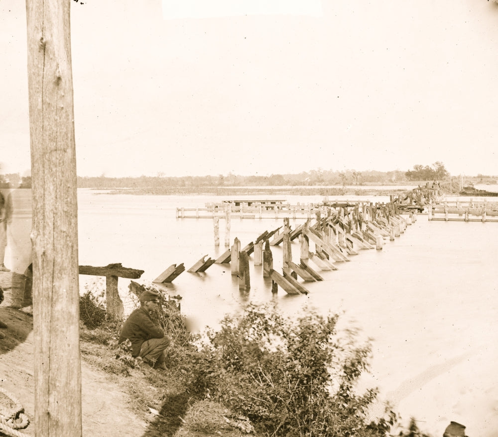 Virginia Ruins of the Bridge on Richmond & York River Railroad Poster Print