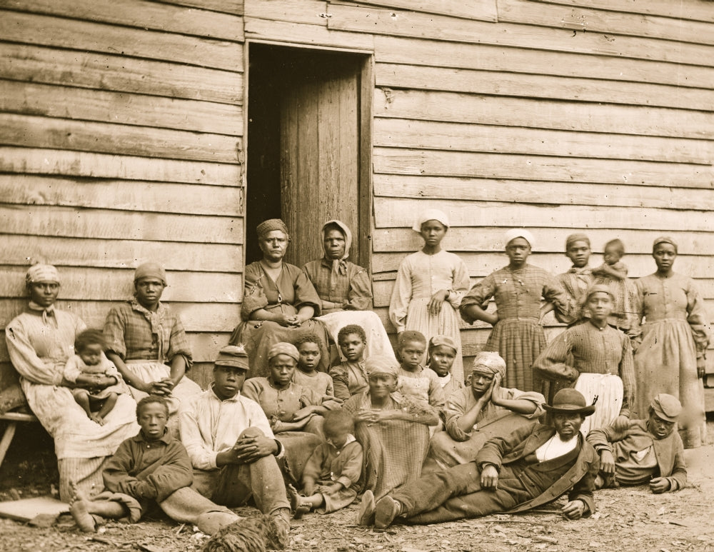Cumberland Landing, Va. Group of 'Contrabands' at Foller's House Poster Print
