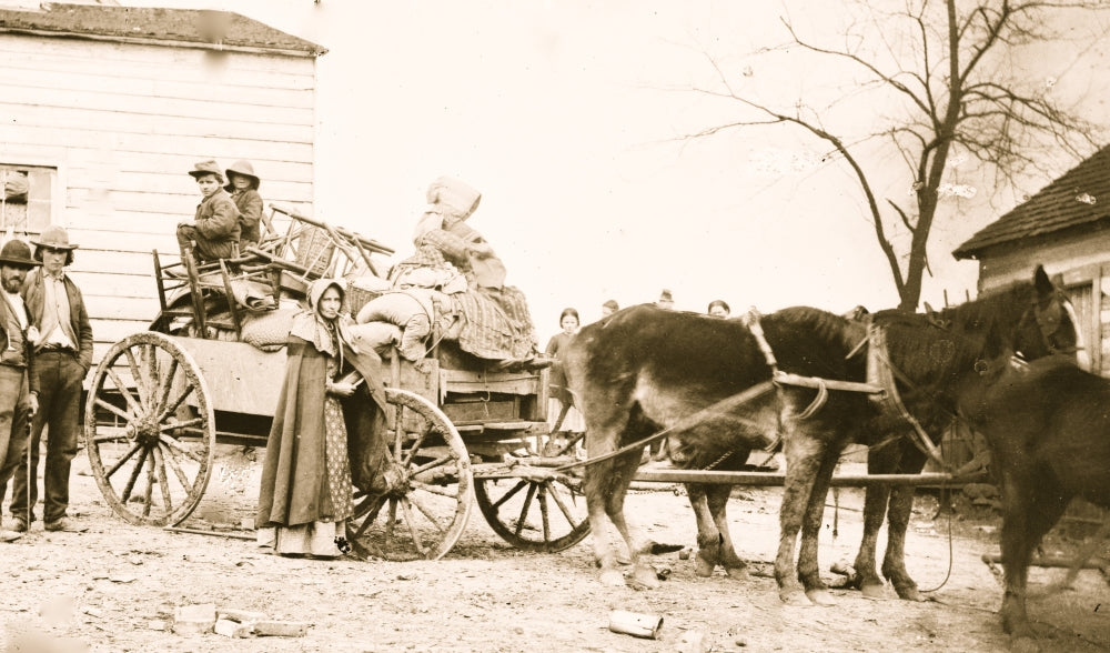 Departure from the Old Homestead Poster Print showcasing rural charm and nostalgia.