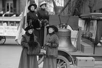 Suffragettes in Fur Coats and Mink Muffs Parade Poster Print.