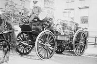 Searchlight on Horse Drawn Steam Boiler Fire Truck Poster Print