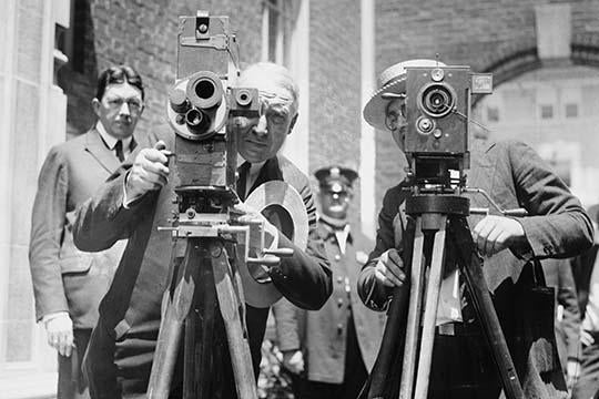 President Harding Tries Out a Motion Picture Camera Poster Print
