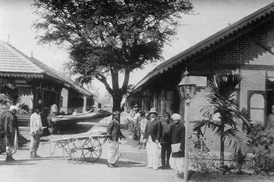 Gurneys and Medical Personnel at Plague Hospital in Bombay poster print