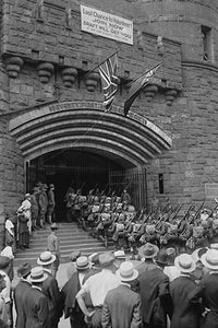 71st Street Armory World War I Recruitment Poster Print featuring uniformed doughboys