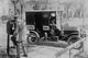 Mailman at Post Box with Truck Poster Print