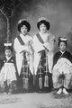 Japanese Mothers and Children in Traditional Kimono Poster Print